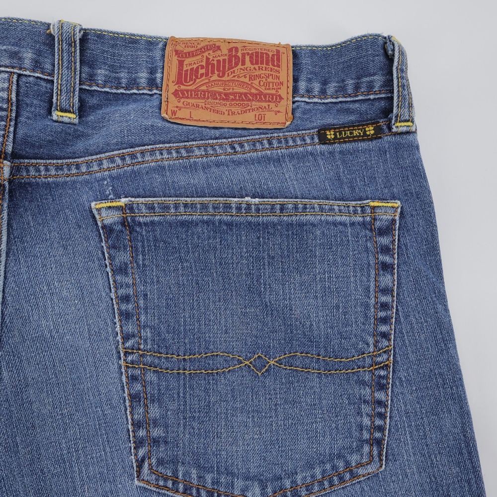 Lucky Brand Vintage Straight Jeans Blue Hipster Mens 34x34